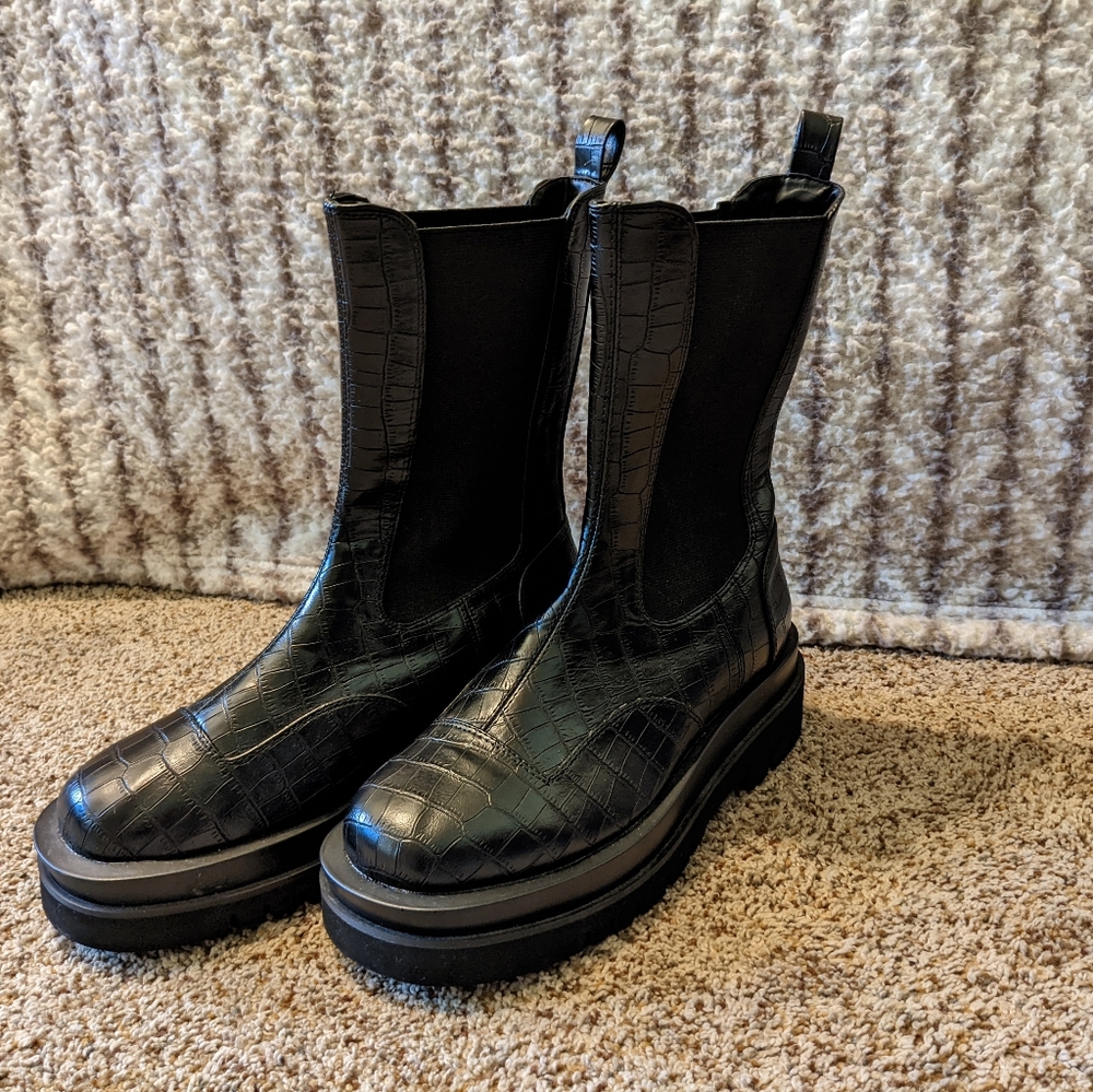 Code Z Crocodile Platform Boots